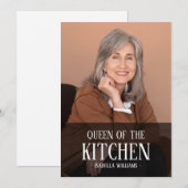 Queen of the Kitchen Editable Photo Name Design シーズンカード (正面/裏面)