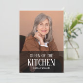 Queen of the Kitchen Editable Photo Name Design シーズンカード (スタンド正面)