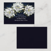 Queen Of The Night白い花ありがとう ノートカード (正面/裏面)