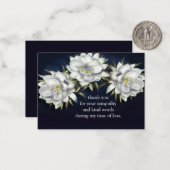 Queen Of The Night白い花ありがとう ノートカード (正面/裏面インサイチュ)