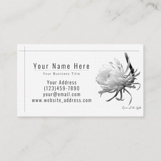 Queen of the Night 名刺 (裏面)