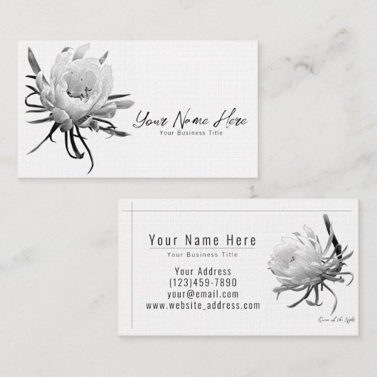 Queen of the Night 名刺 (正面/裏面)