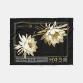 Queen Of The Night Moonflower Ephyllum Japanese Fl フリースブランケット (正面(横))