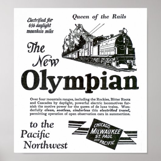 Queen of The Rails - New Olympian 1929 ポスター (正面)