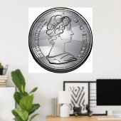 Queen On A Coin ポスター (ホームオフィス)