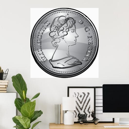 Queen On A Coin ポスター (ホームオフィス)