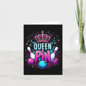 Queen Pin Shirt Bowler Bowling League For Bowling  カード (正面)