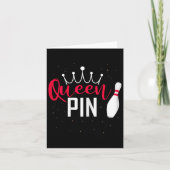 Queen Pin Shirt Bowler Bowling League For Bowling  カード (正面)