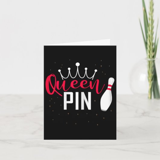 Queen Pin Shirt Bowler Bowling League For Bowling  カード (正面)
