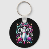 Queen Pin Shirt Bowler Bowling League For Bowling キーホルダー (正面)