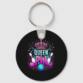 Queen Pin Shirt Bowler Bowling League For Bowling  キーホルダー (正面)