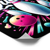 Queen Pin Shirt Bowler Bowling League For Bowling  ポスター (角)