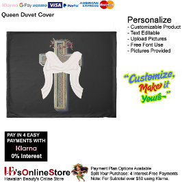 Queen Size Duvet Cover Black Background 掛け布団カバー