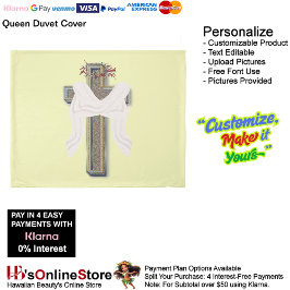 Queen Size Duvet Cover Yellow Background 掛け布団カバー