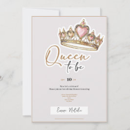 Queen to be elegant bridal shower invitation シーズンカード