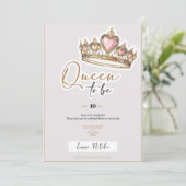 Queen to be elegant bridal shower invitation シーズンカード (スタンド正面)