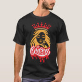 Queen Typography – Bold Royal Woman Design Tシャツ (正面)