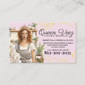 Queen Veezクリーニングサービス 名刺 (正面)