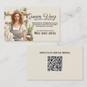 Queen Veezクリーニングサービス 名刺 (正面/裏面)