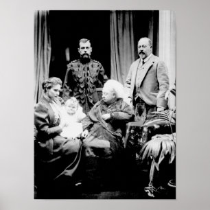 Queen Victoria、Tsar Nicholas II ポスター