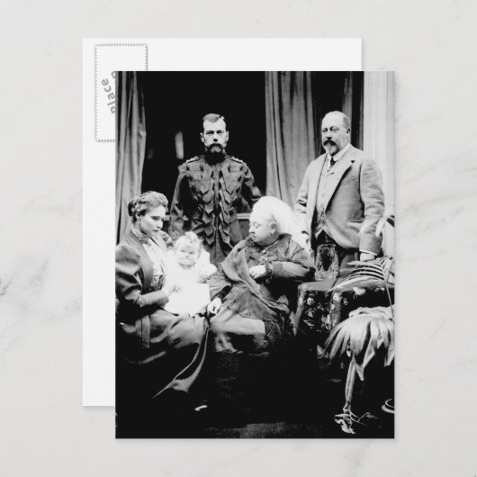 Queen Victoria、Tsar Nicholas II ポストカード (正面/裏面)