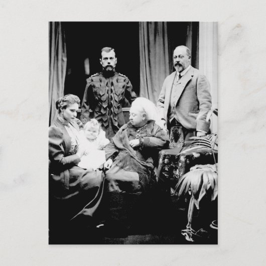 Queen Victoria、Tsar Nicholas II ポストカード (正面)