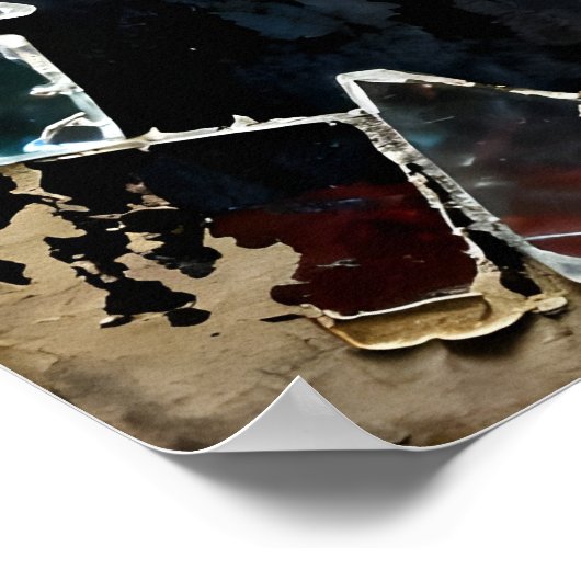 Queen With Broken Red Glass Crown ポスター (角)