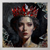 Queen With Broken Red Glass Crown ポスター (正面)