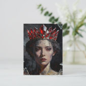 Queen With Broken Red Glass Crown ポストカード (スタンド正面)