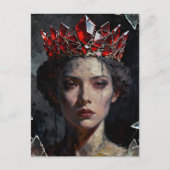 Queen With Broken Red Glass Crown ポストカード (正面)