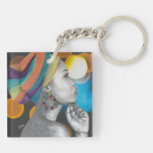 Queenconfidenceハンドア絵を描クリルキーチェーン キーホルダー (裏面)