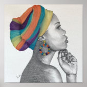 QUEENCONFIDENCE Premium Canvas Print (11x11) ポスター (正面)