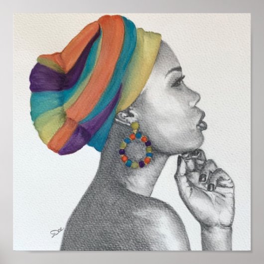 QUEENCONFIDENCE Premium Canvas Print (11x11) ポスター (正面)