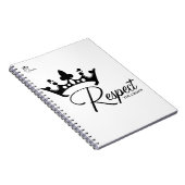 Queendomの点王冠の螺線形ノート ノートブック (右側)