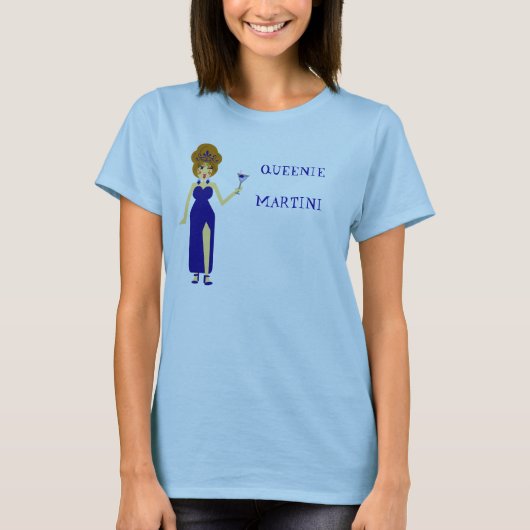 Queenie青いマルティーニのTシャツ Tシャツ (正面)
