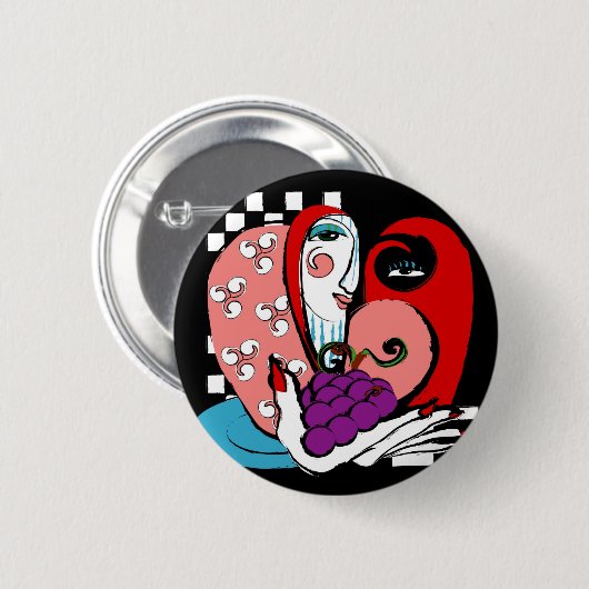 queenie 缶バッジ (正面&裏面)