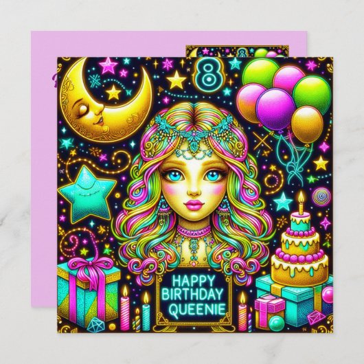 QUEENIE ~ 8 YEARS ~ Birthday Card ~ (正面/裏面)