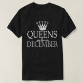 Queens Are Born In December  Tシャツ (デザイン正面)