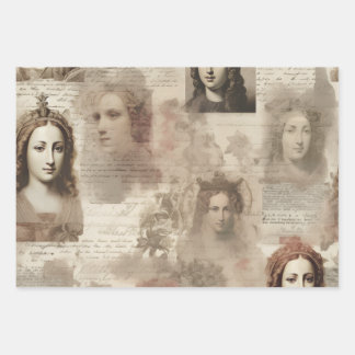 Queens & Cursive ラッピングペーパーシート