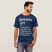 QUEENS GIRL NY NEW YORK Funny City Home Roots Tシャツ (正面フル)