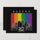 Queens New York Rainbow Flag LGBT Pride ポストカード (正面/裏面)