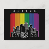 Queens New York Rainbow Flag LGBT Pride ポストカード (正面)