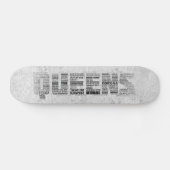 Queens New York Typography Skateboard スケートボード (横)