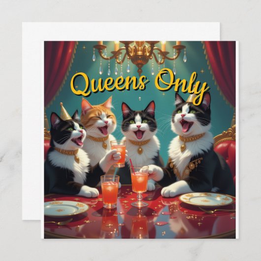 Queens only! 招待状 (正面/裏面)