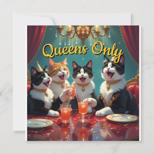 Queens only! 招待状 (正面)