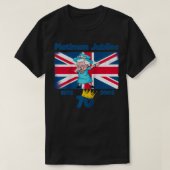 Queen's Platinum Jubilee 2022 70 British Monarch Q Tシャツ (デザイン正面)