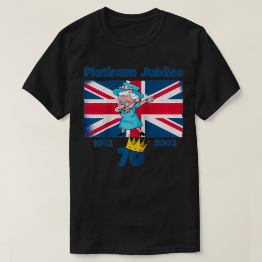 Queen's Platinum Jubilee 2022 70 British Monarch Q Tシャツ (デザイン正面)