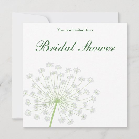 Queen'sAnneのブライダルシャワーの招待状 招待状 (裏面)