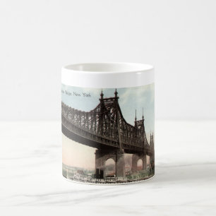 Queensboro橋、ニューヨークシティの1915年のヴィンテージ コーヒーマグカップ