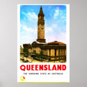 Queensland Sunshine State Brisbane ポスター (正面)